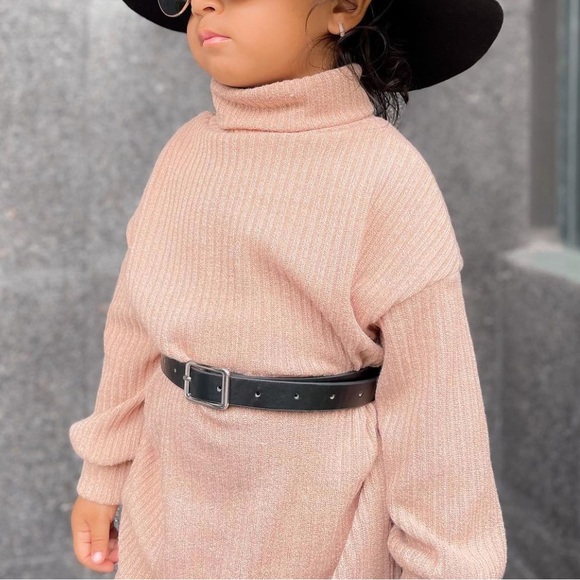 NORVINA LONG SLEEVE TURTLENECK DRESS -KIDS - Picture 2 of 4